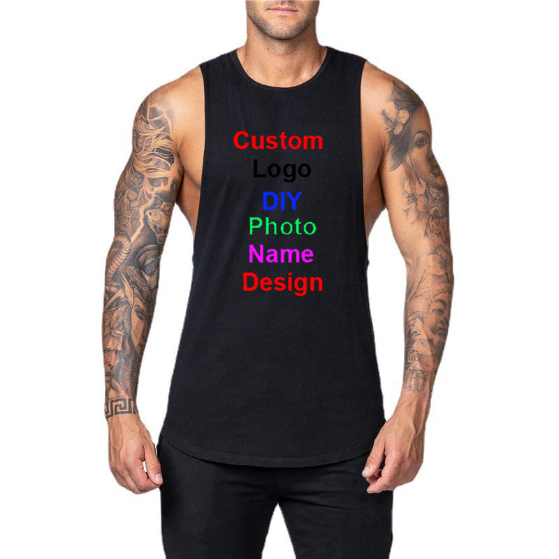 Tank Top Muscle - Diy logotipo personalizado marca ginásio tanque