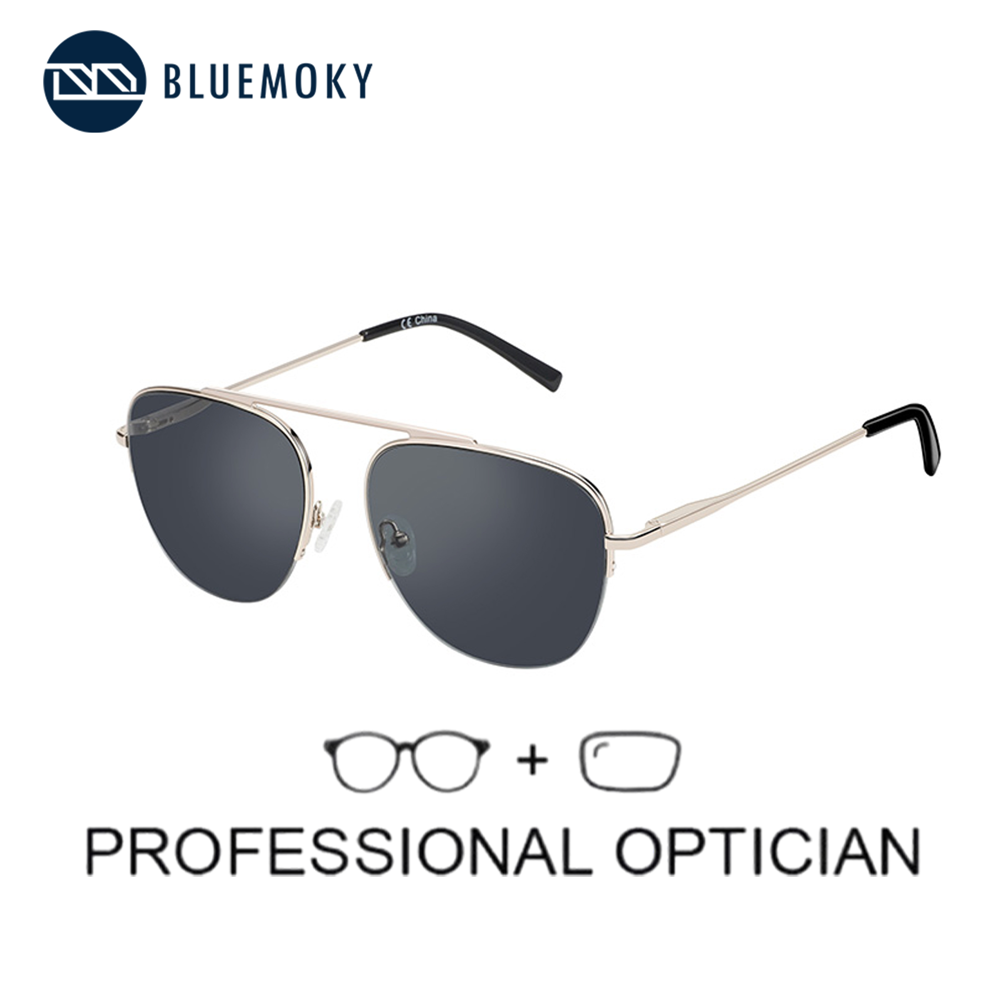Sunglasses Aviator Polarized - Bluemoky moda polarizada prescrição óculos de
