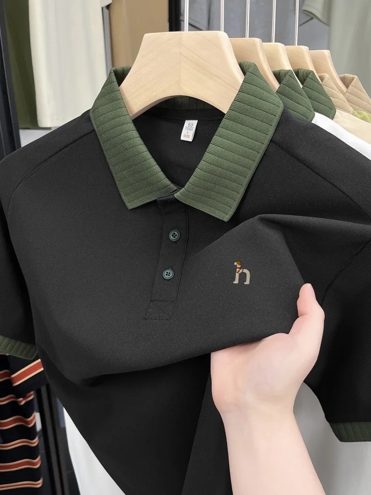 Polo Shirt Pique - Camisa Polo Masculina de Luxo Manga
