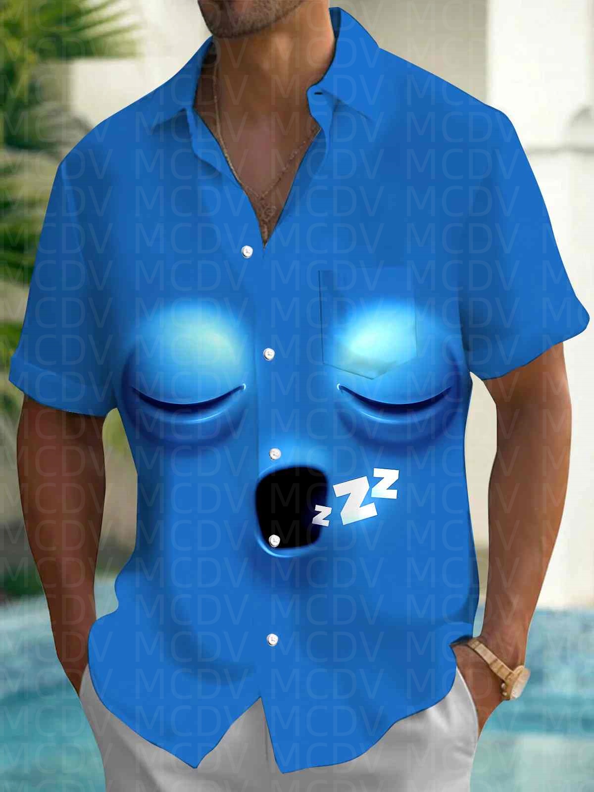 Camisa Havaiana Masculina com  - Shirt Camp Collar avaliação e preço